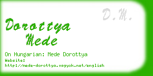 dorottya mede business card